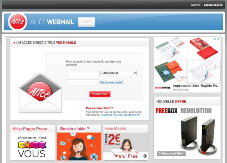 Zimbra Alice webmail : guide d’accès et solutions aux pannes